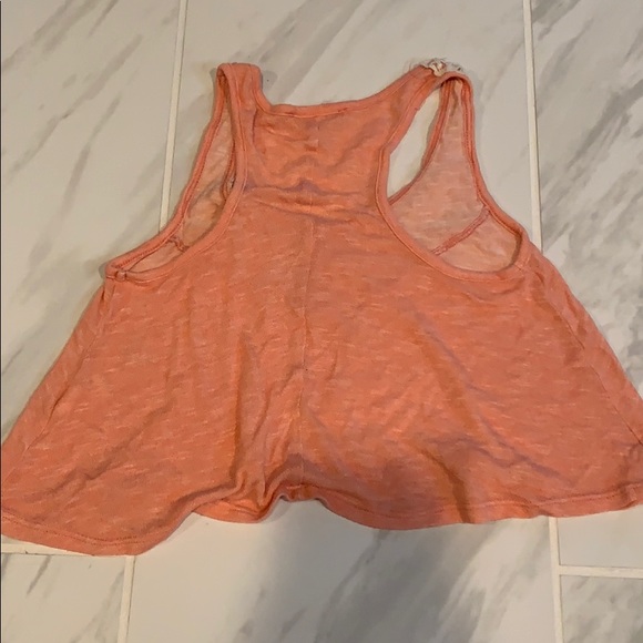 Salmon color lace crop top - Picture 2 of 2